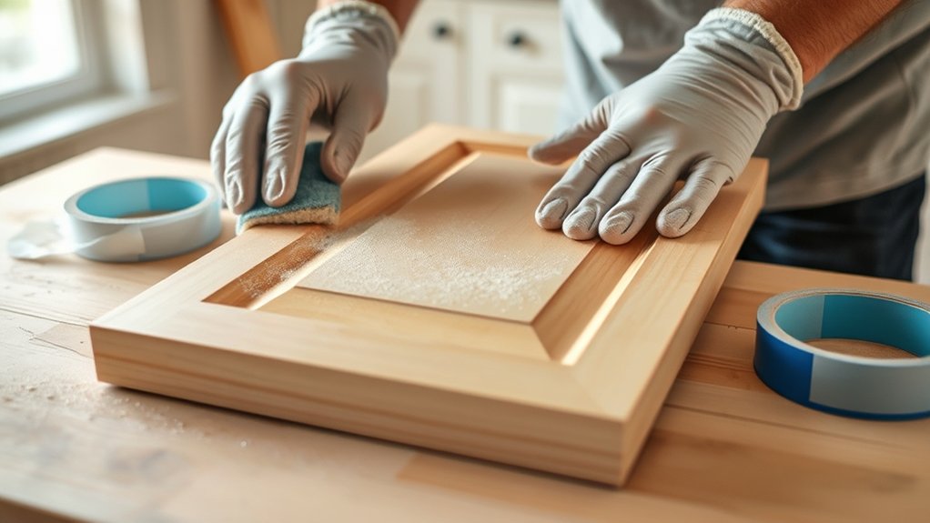 prepare cabinets for glazing