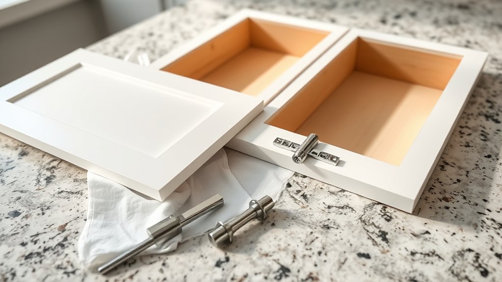 remove cabinet doors carefully