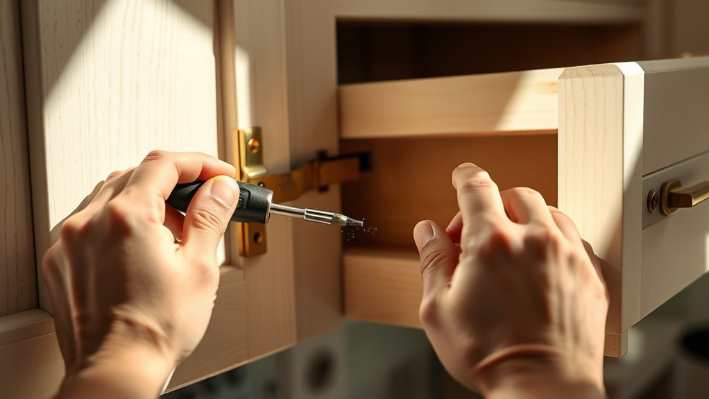 remove cabinet doors safely