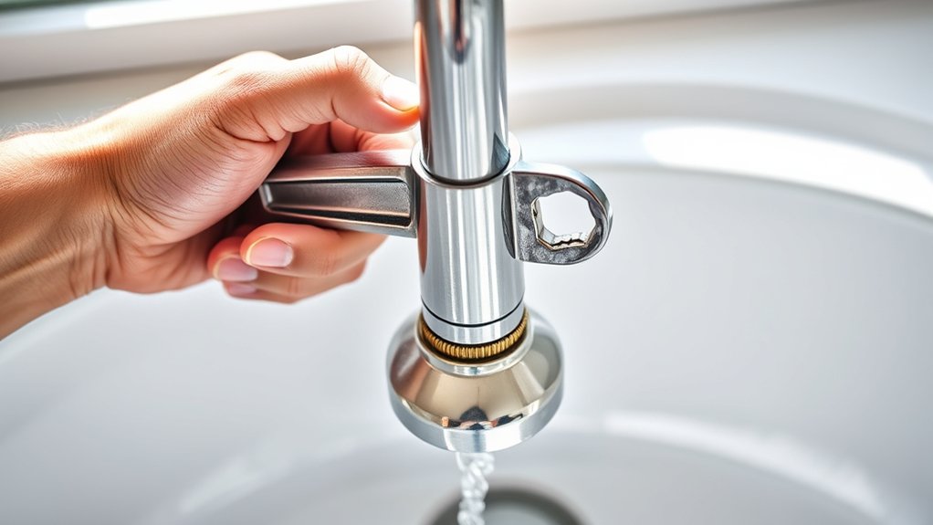 remove faucet body securely