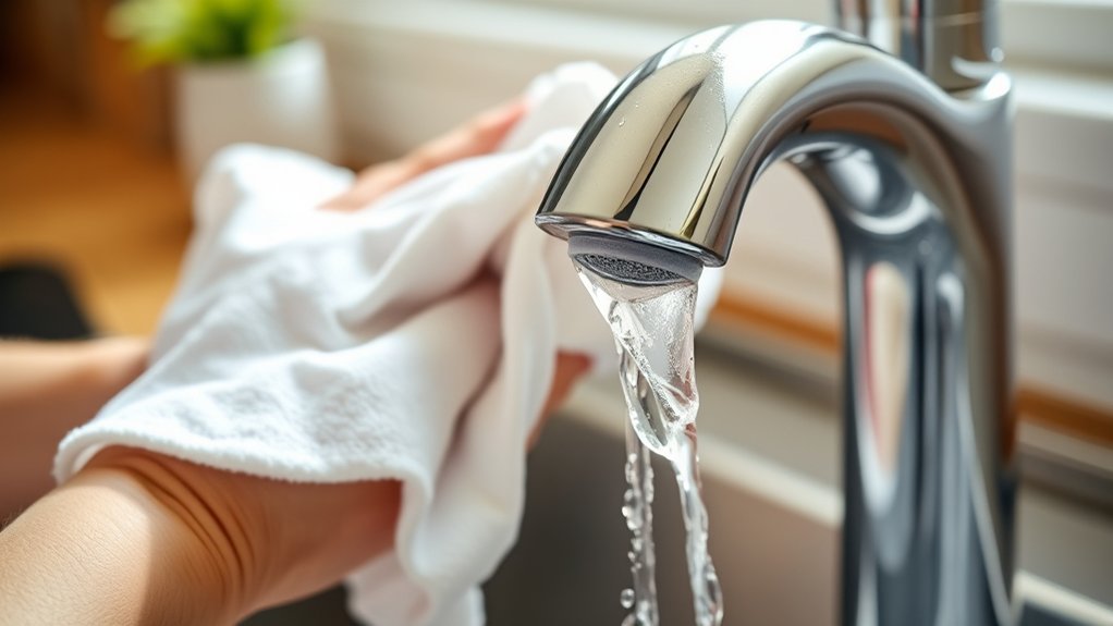 remove limescale from faucet