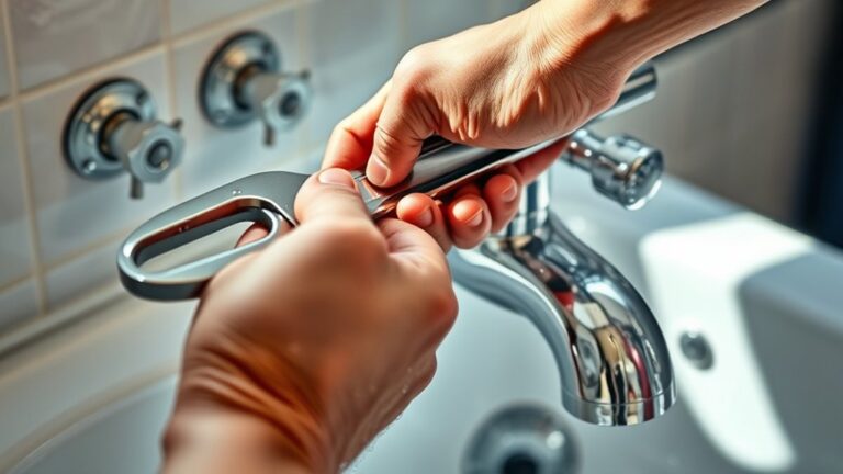 remove tub faucet carefully