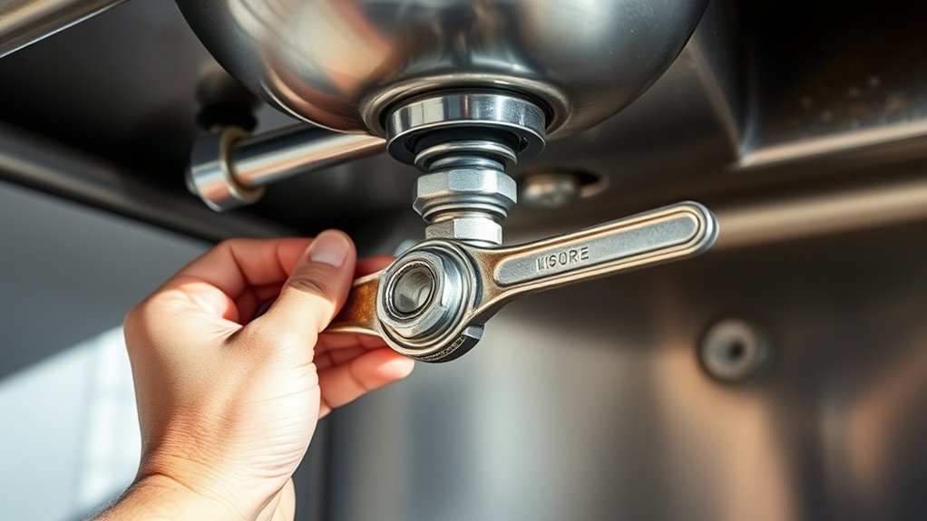 removing kitchen faucet nut