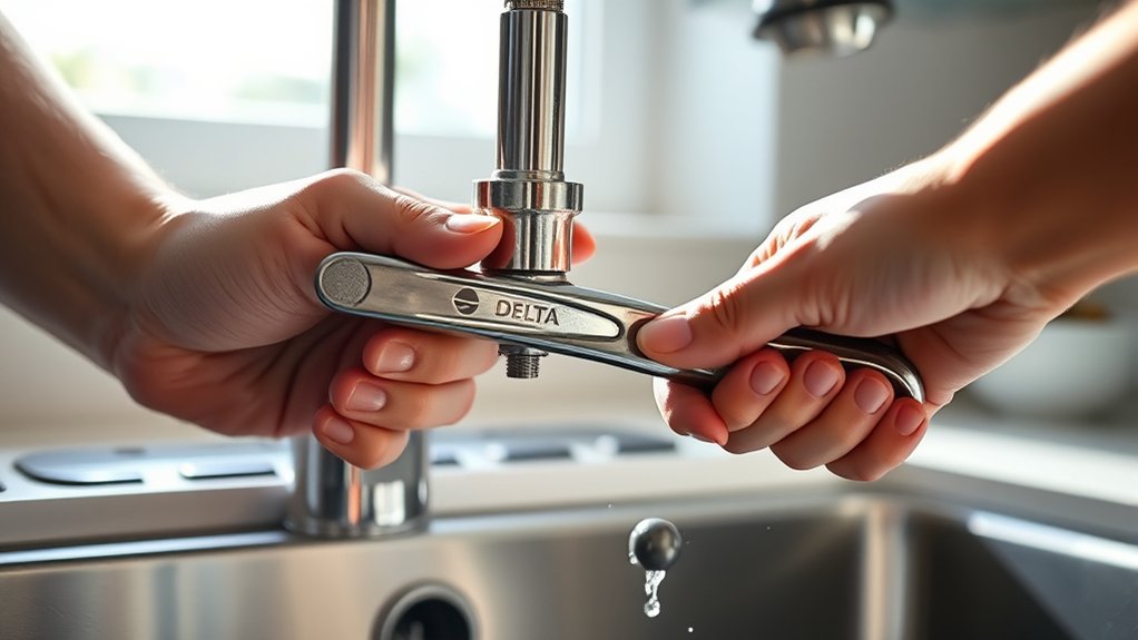 repair delta faucet leak