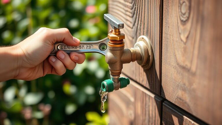 repairing a garden faucet