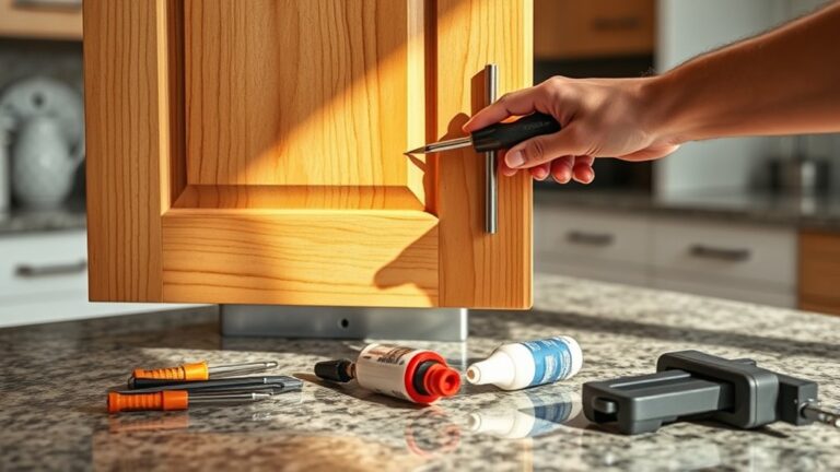 repairing kitchen cabinet damage