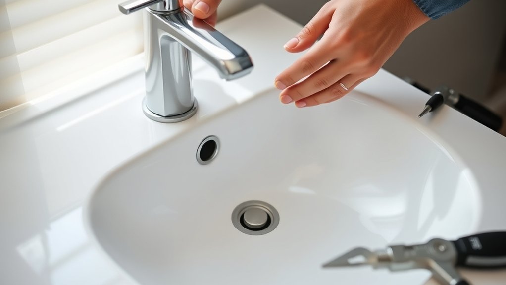 replace three hole bathroom faucet