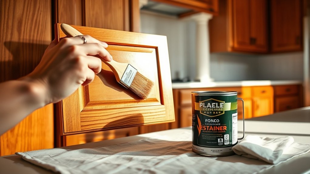 restoring kitchen cabinet finish