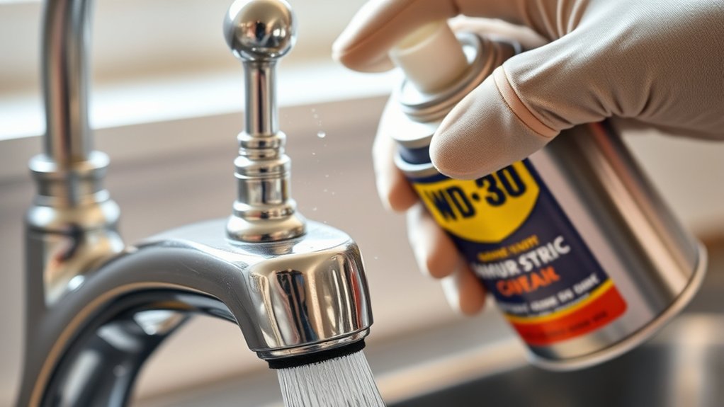 safe wd 40 faucet application