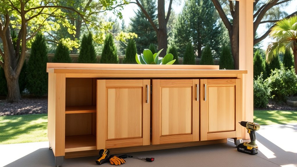 securely anchor outdoor cabinets
