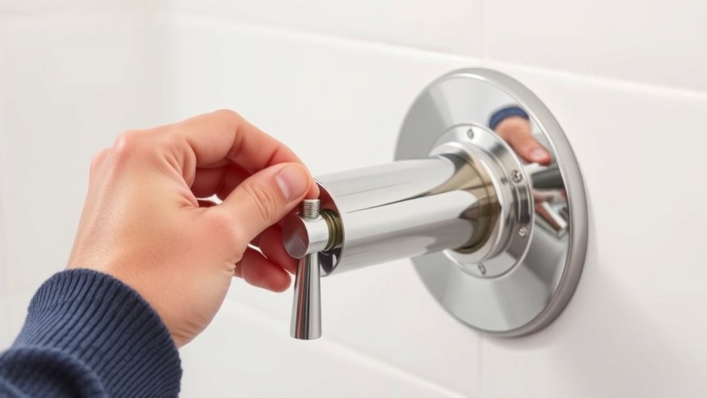 securely attach shower trim