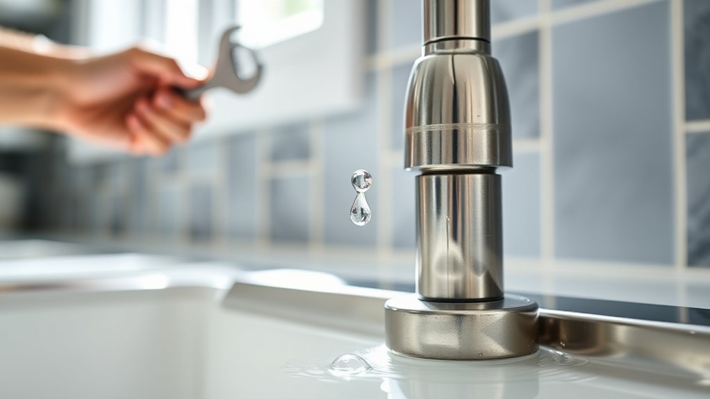 tighten faucet to prevent leaks
