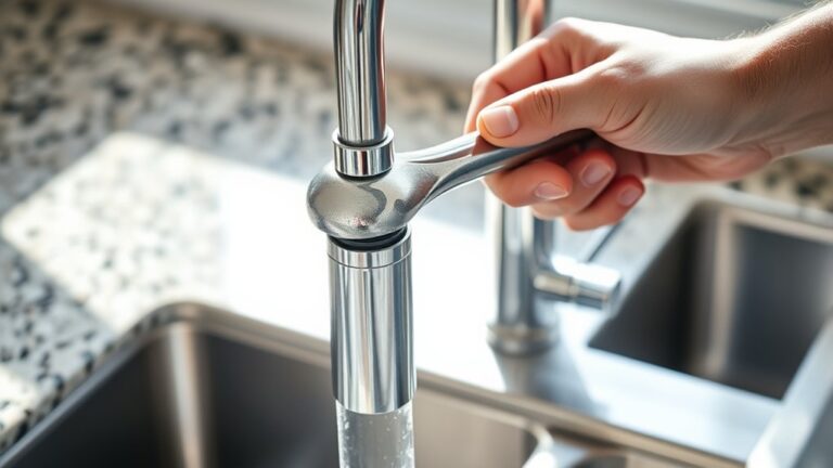 tighten kitchen faucet screws