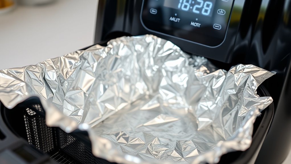 tinfoil usage in air fryer