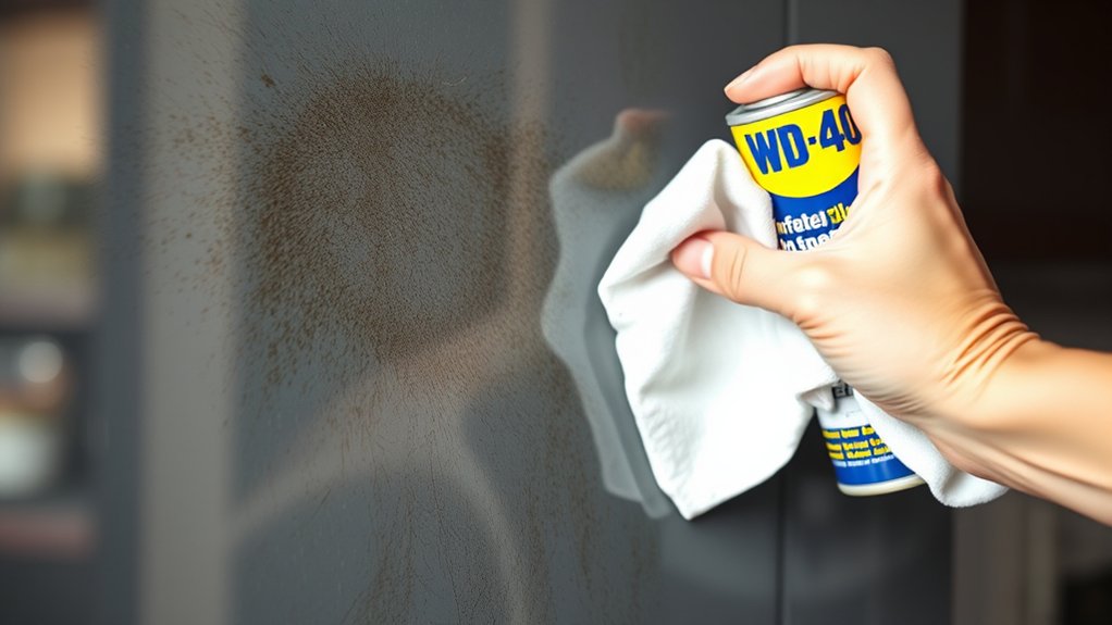 wd 40 effectively removes grease